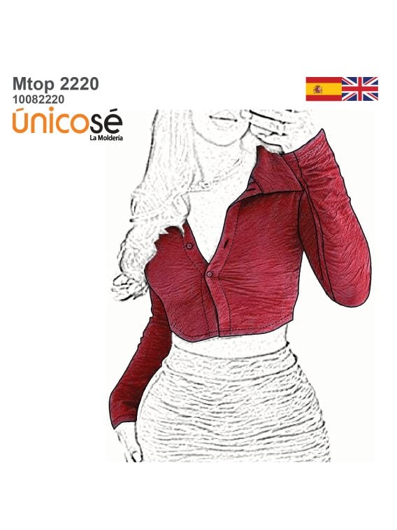 MOLDE TOP CON MANGAS MUJER 2220