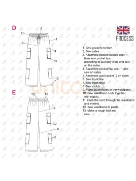 Moldes de Pantalones en PDF o Papel, Patrones de Costura
