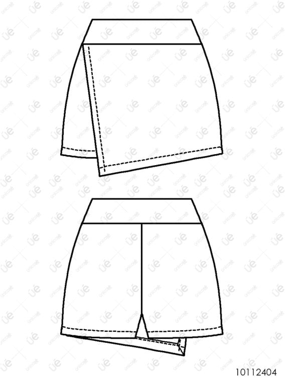 MOLDE FALDA SHORT MUJER 2404