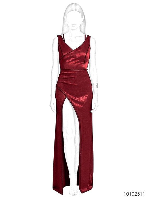 MOLDE VESTIDO LARGO MUJER 2511