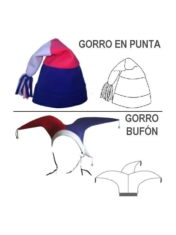 GORRO BUFÓN Y GORRO EN PUNTA 1002