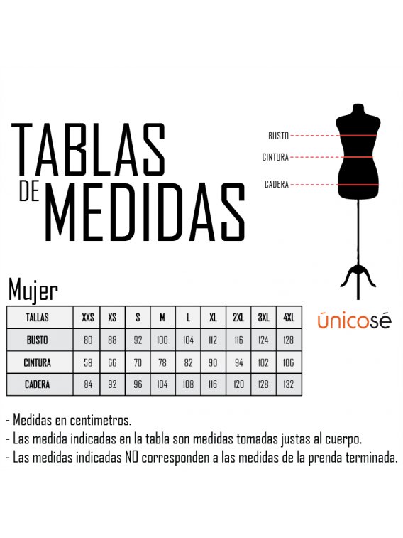 TABLA DE MEDIDAS MUJER